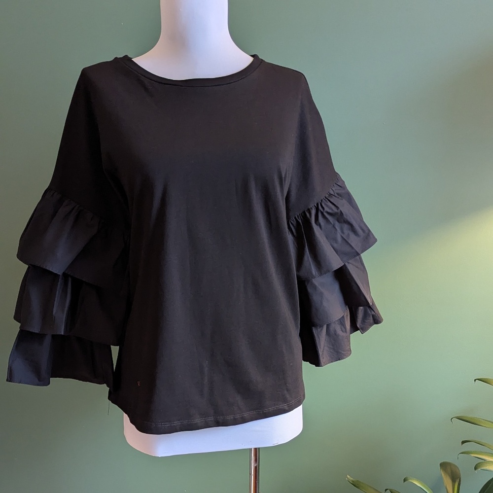 NWT English Factory Ruffle Sleeve Top/Blouse